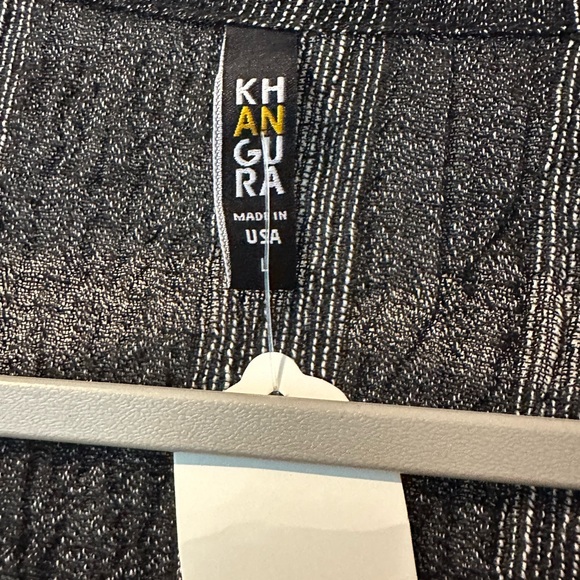 Gorgeous Khangura Black and Grey Open Front Linen Duster NWOT - Picture 4 of 8